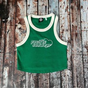 PacSun Green Ringer Crop Tank